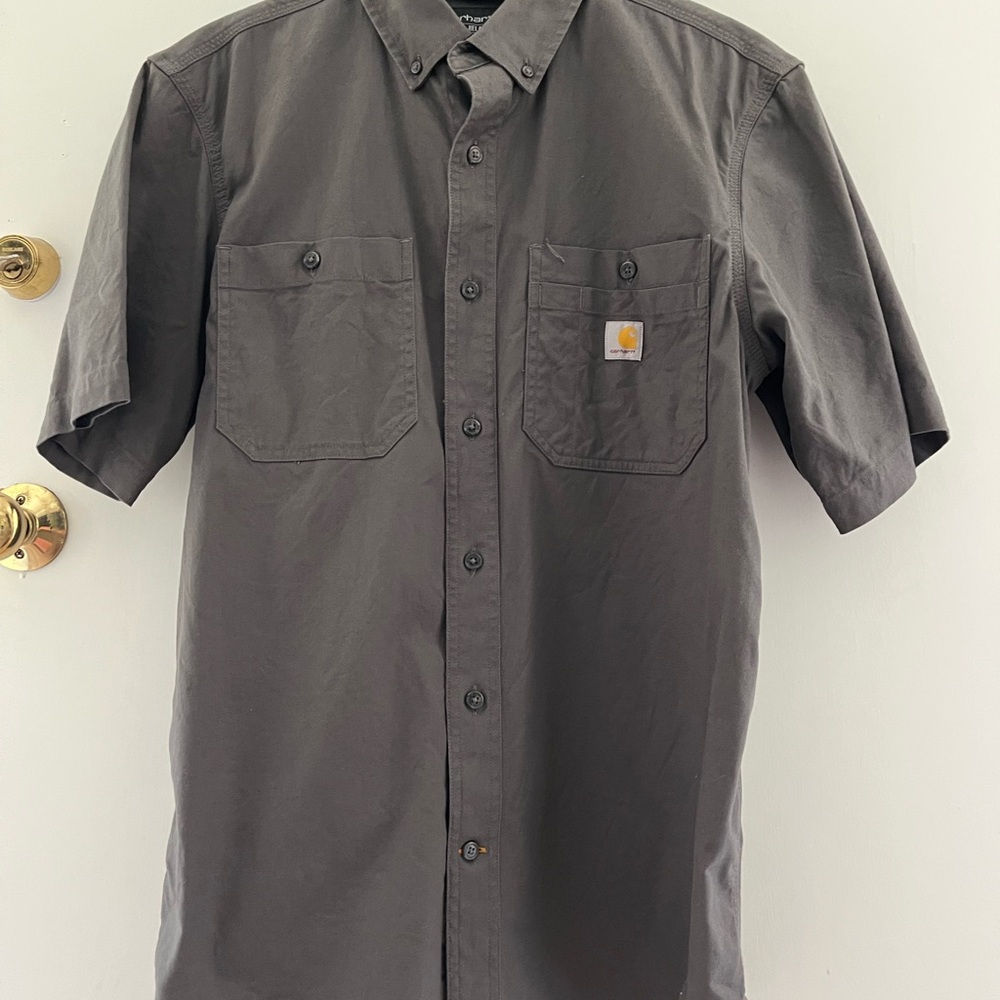 Carhartt Men's Charcoal Button Down Shirt